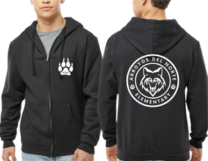 ADNE Full Zip Black Hoodie Arroyos Circle Logo - Youth & Adult