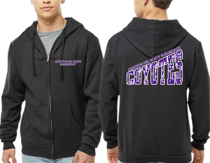 ADNE Full Zip Black Hoodie COYOTES Climb - Youth & Adult