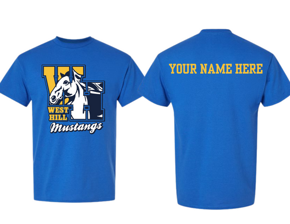 WHE Royal T Shirt - WHE Logo Youth & Adult