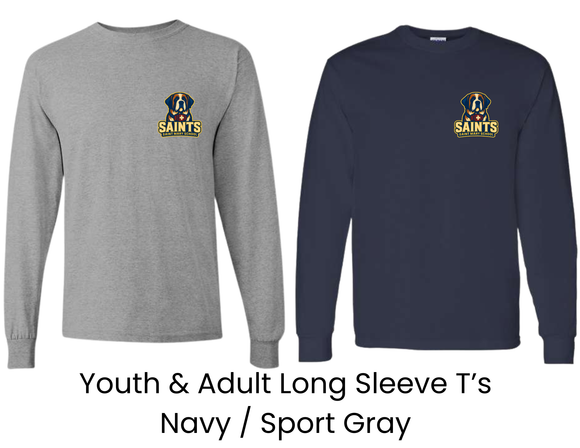 SMS St. Mary's School Long Sleeve T with Small Dog Logo - Youth & Adult