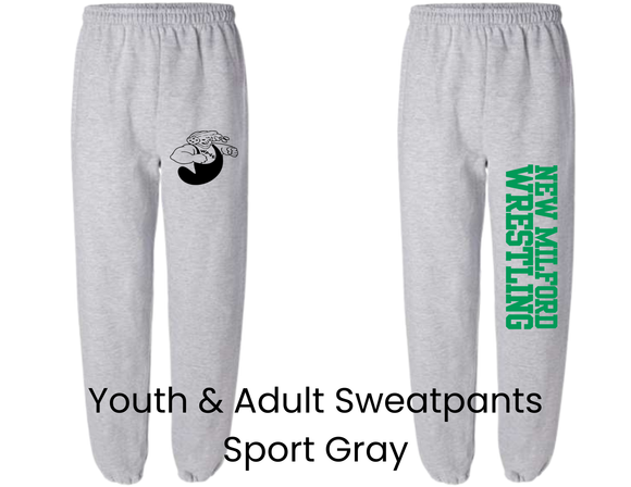 NMWA New Milford Wrestling Sweatpants - Youth & Adult