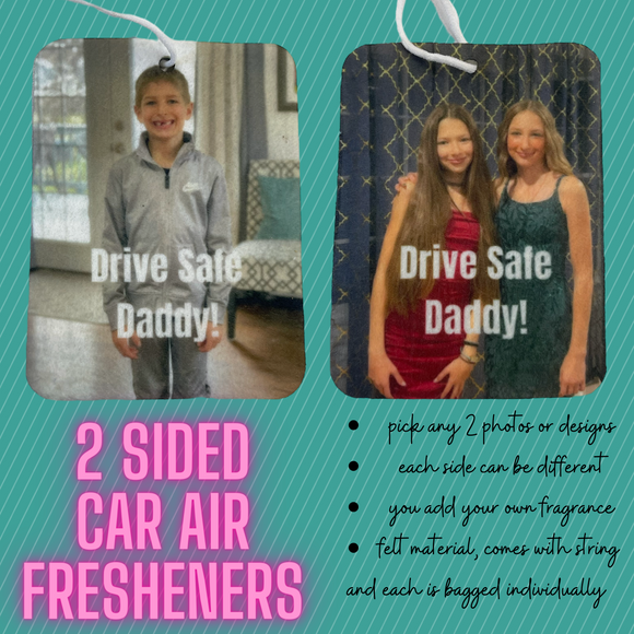 Wholesale | 4 | 2 Sided Car Air Fresheners Custom Designed