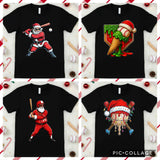 Kids Baseball Christmas Baseball Holiday Sports T Shirt