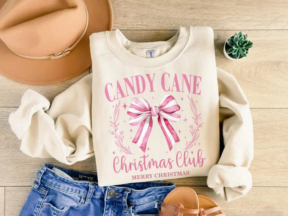 Wholesale Candy Cane Christmas Club Sweatshirt