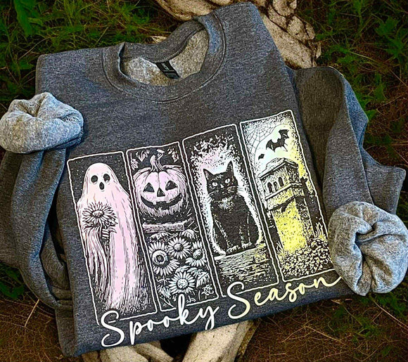 Halloween Spooky Season Charcoal Sweatshirt