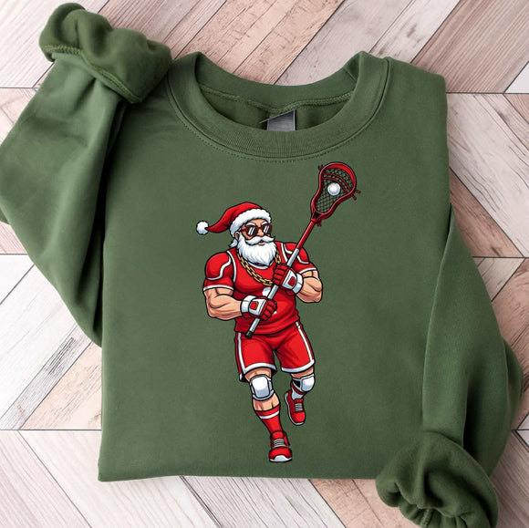 WS Santa Sports Graphic Funny Holiday Sweatshirt Pullover