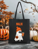WS Halloween Candy Trick or Treat Tote Bag Personalized with Name