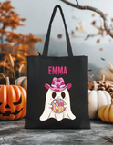 WS Halloween Candy Trick or Treat Tote Bag Personalized with Name