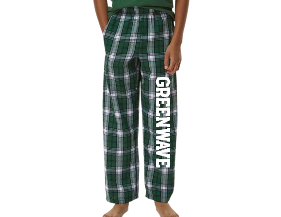 NMHS Greenwave Field Hockey Plaid Flannel Pants with Pockets