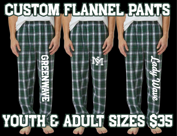 NMYBBSB Green/White GREENWAVE Flannel PJ Pants