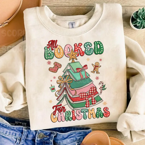 Wholesale All Booked Up For Christmas Sweatshirt Sand