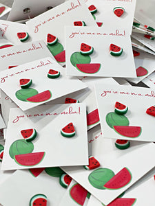 Wholesale | 5 pairs | Watermelon Earrings