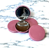 Wholesale |5| Pink Compact Mirrors Engraved Custom Leatherette