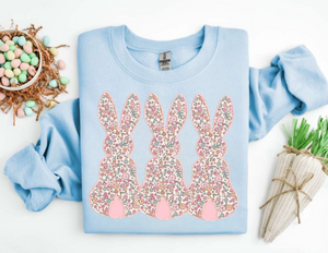 Wholesale Easter Bunny Floral Sweatshirt Spring 2025 Apparel