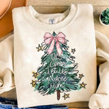 Wholesale Oh Come Let Us Adore Him Christmas Tree Sweatshirt