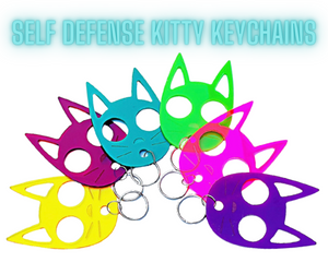 Self Defense Keychain - Kitty Cat Acrylic