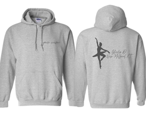 STU Studio D  Dance with Custom Name Sport Gray Hoodie - Youth & Adult