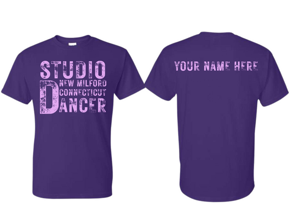 STU Studio D Rustic Purple with Custom Name T Shirt Purple - Youth & Adult