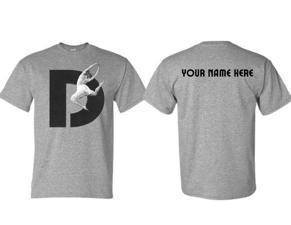 STU Studio D  Logo with Custom Name T Shirt Sport Gray - Youth & Adult