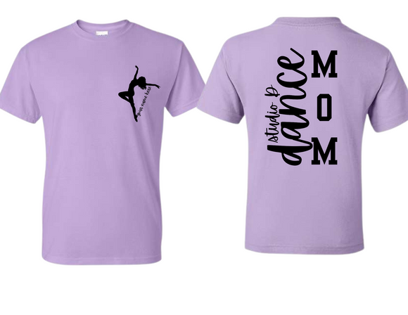 STU Studio D Dance Mom with Custom Name T Shirt Orchid - Adult