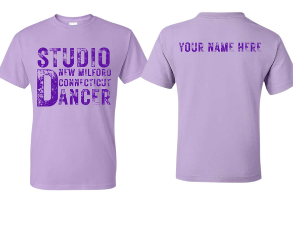 STU Studio D Rustic Purple with Custom Name T Shirt Orchid - Adult