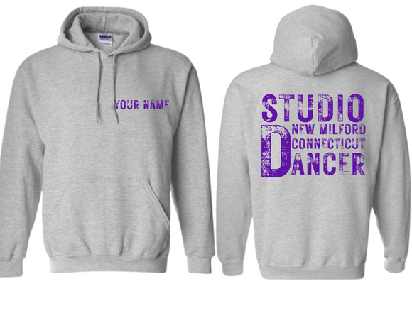 STU Studio D Rustic Custom Name Sport Gray Hoodie - Youth & Adult