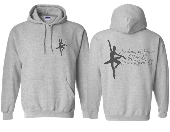 STU Studio D Academy of Dance Sport Gray Hoodie - Youth & Adult