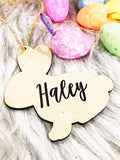 Easter Bunny Basket Name Tag - MDF Wood