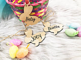 Easter Bunny Basket Name Tag - MDF Wood