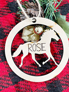 Wholesale | 1 pc | Custom Horse Name Wood Ornament