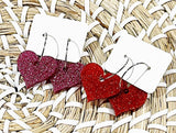 Wholesale | Glitter Heart Valentine's Day Earrings