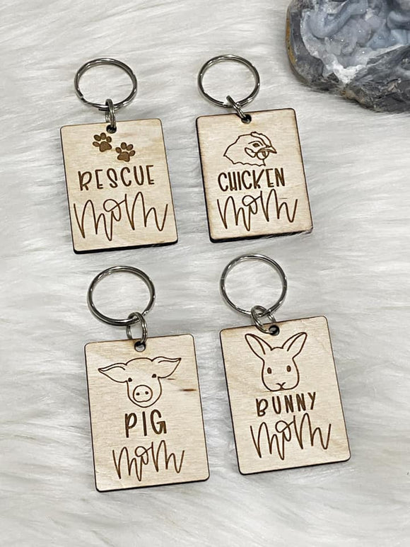 Wholesale | 1pc | Animal Keychains in Wood