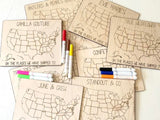 Wholesale | 1 pc | Oh the places we shipped to USA Wood Map