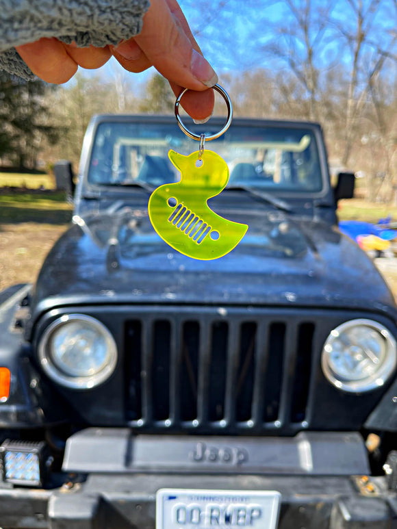 Wholesale | 10 pc | Jeep Yellow Duck Keychain