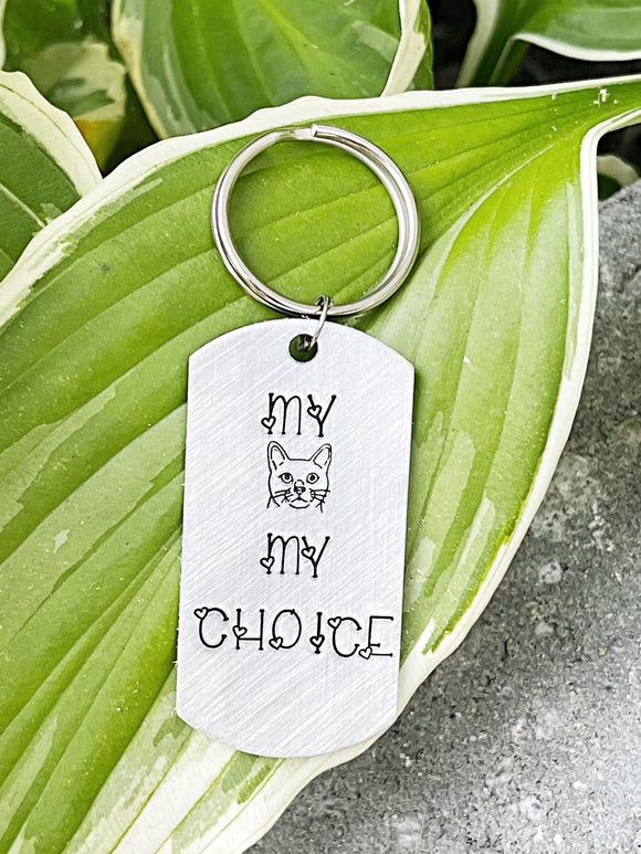 Wholesale | 1 pc | MY P*SSY MY CHOICE Handstamped keychain
