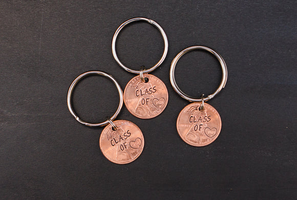 WHOLESALE |Set of 10 | Class of 2021 Graduation Penny Keychains