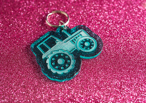 Wholesale | 1 pc | Acrylic Green Tractor Keychain