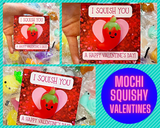 Wholesale | 25 pcs | Mochi Squishies Valentine's Day Cards