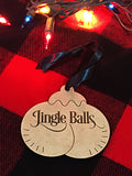 Jingle Balls Laser Cut Wood Ballsack Ornament