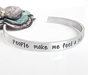 Mature--Hand Stamped Keychain, Funny Keychain, Gifts for Friends, Snarky Keychain, Bitch Keychain - Lasting Impressions CT