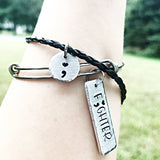 My Story Isn't Over Yet Hand Stamped Custom Fighter Bangle Bracelet - Lasting Impressions CT