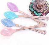 New Baby Gift-Hand Stamped Custom Baby Spoon-Baby Shower Gift-Personalized Baby Spoon - Lasting Impressions CT