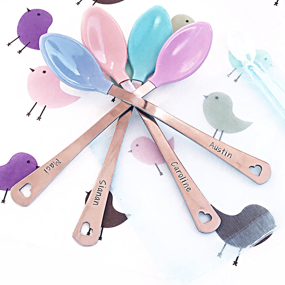 New Baby Gift-Hand Stamped Custom Baby Spoon-Baby Shower Gift-Personalized Baby Spoon - Lasting Impressions CT