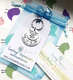 Meet Me At The Rainbow Bridge Hand Stamped Dog Memorial Keychain - Lasting Impressions CT