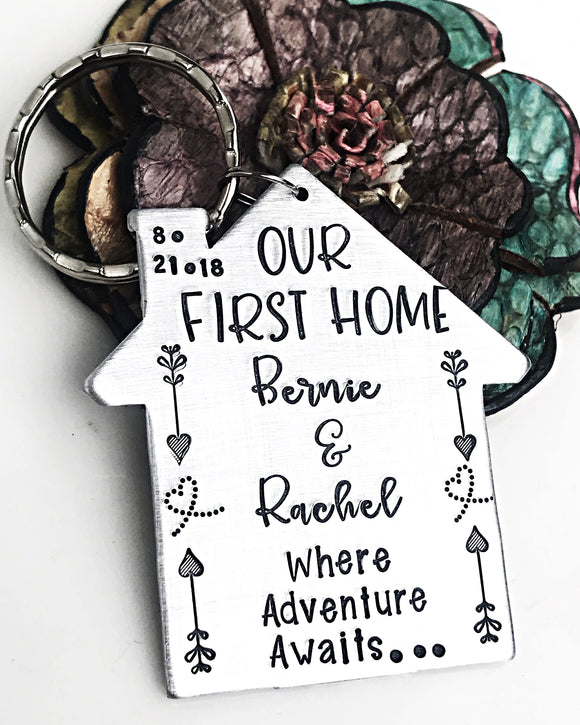 Our First Home Housewarming Gift Keychain or Ornament - Lasting Impressions CT
