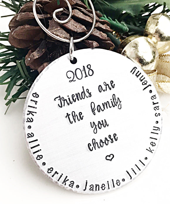 Personalized Hand Stamped Best Friend Christmas Ornament - Lasting Impressions CT