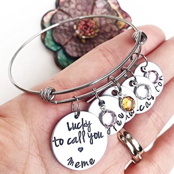 Personalized Grammy Bracelet-Grandmother Gift-Mother's Day Bracelet for Nana - Lasting Impressions CT