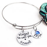 Personalized Grammy Bracelet-Hand Stamped Handmade Grandmother Gift-Blessed Grandma,Mother's Day Gift - Lasting Impressions CT