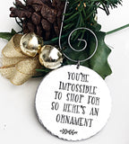 Hard to Shop For, Ornament, Friend Gift, Friend Ornament, White Elephant Gift - Lasting Impressions CT