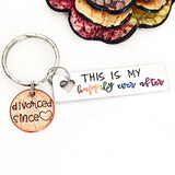 This is My Happily Ever After Custom Hand Stamped Penny Keychain Divorce Gifts for Her - Lasting Impressions CT